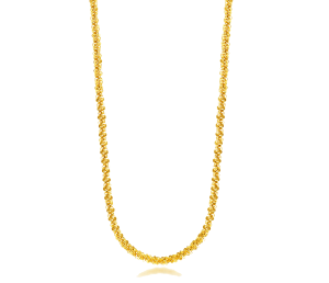 18k Gold Plated Naked Sterling Silver Necklace