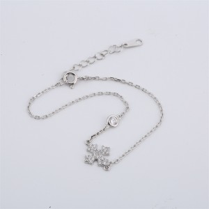 Silver Zirconia Cross Necklace