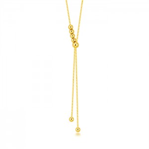 18k Gold Plated Ball Pendant Drop Necklace